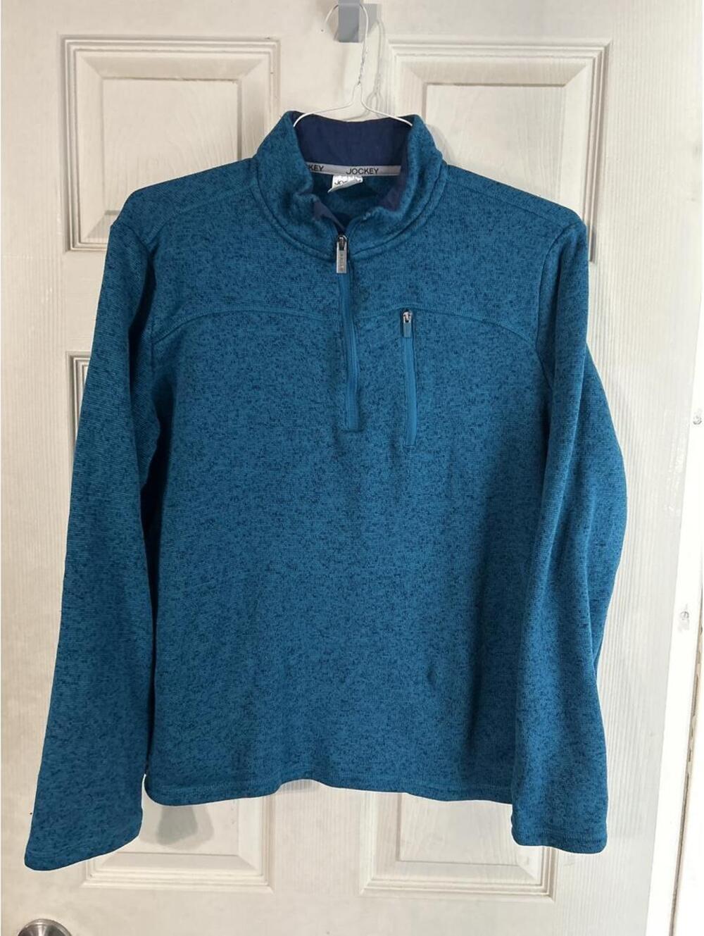 jockey 1/4 zip fleece pullover size M
